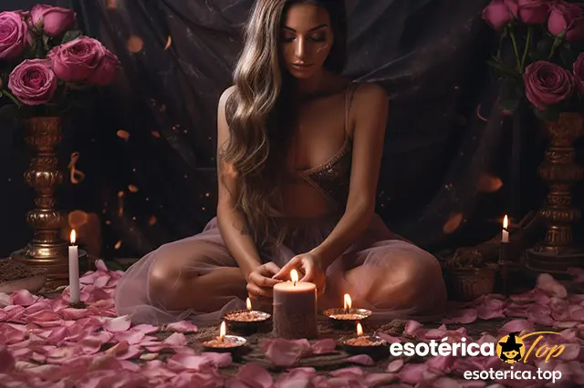 Uso de la vela rosa en hechizos